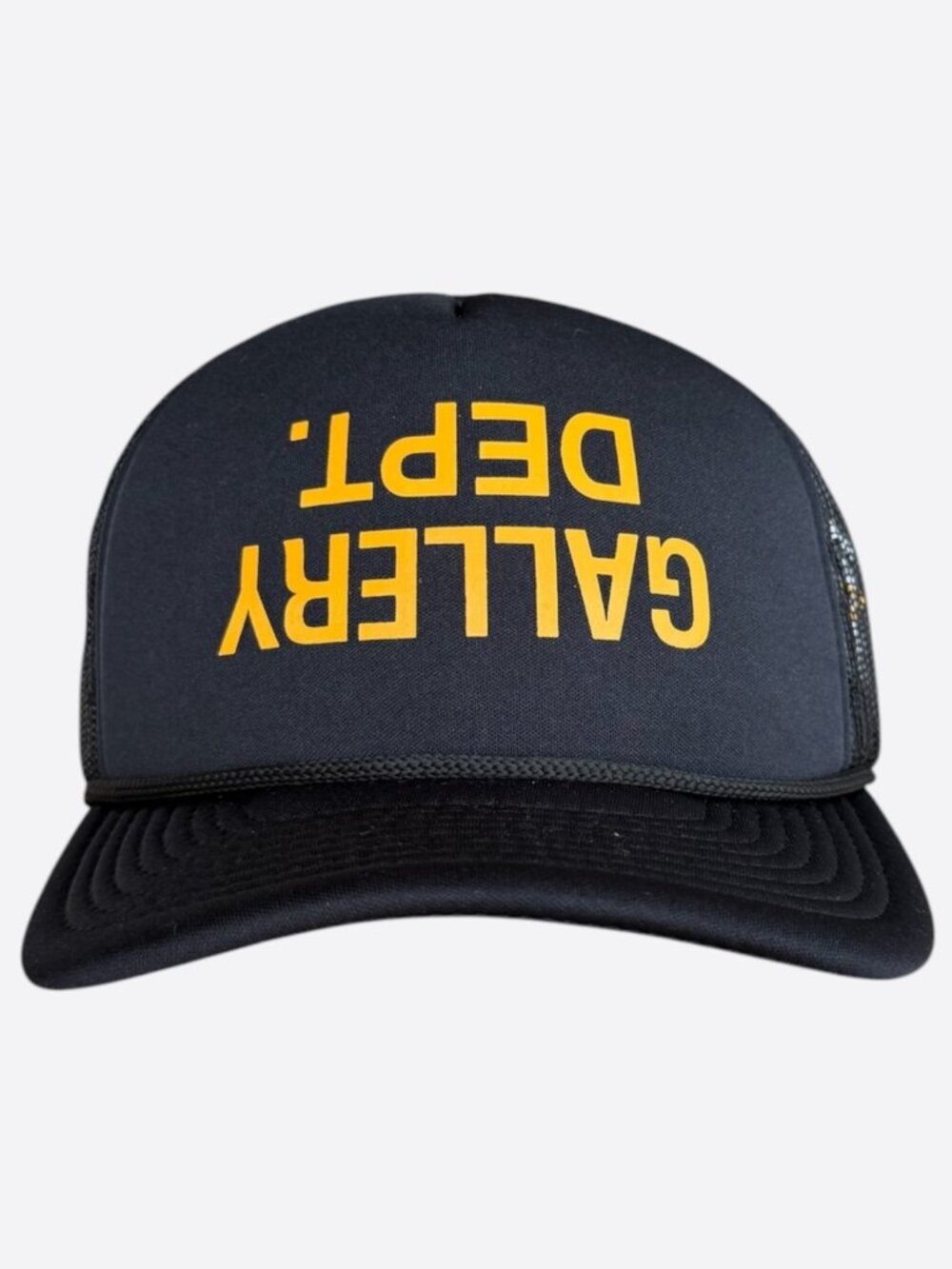 Gallery Dept Black & Yellow Upside Down Logo Trucker Hat